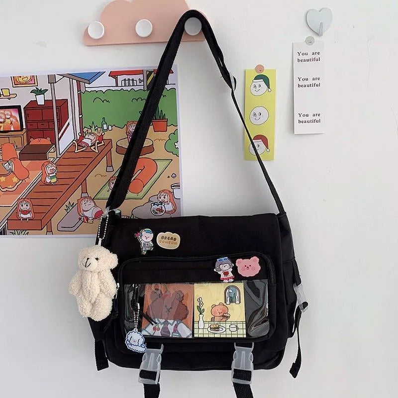 Waterproof Nylon Crossbody Bags for Women Shoulder Bags Youth Fashion Ladies Handbag Messenger Bag Teenagers Girls School Bags