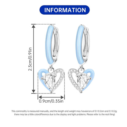 925 Sterling Silver Star Moon Heart Shape Earrings Jewelry Versatile Hoop Earrings For Women Jewelry Fine Birthday Party Gifts
