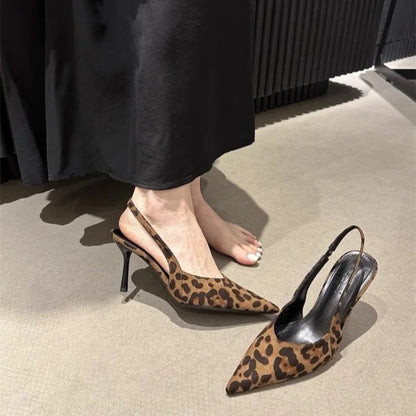 Luxury High Heels Sandals Women Sexy Pointed Toe Shoes for Woman Slippers New Party Shoes Pumps Elegant Slides
