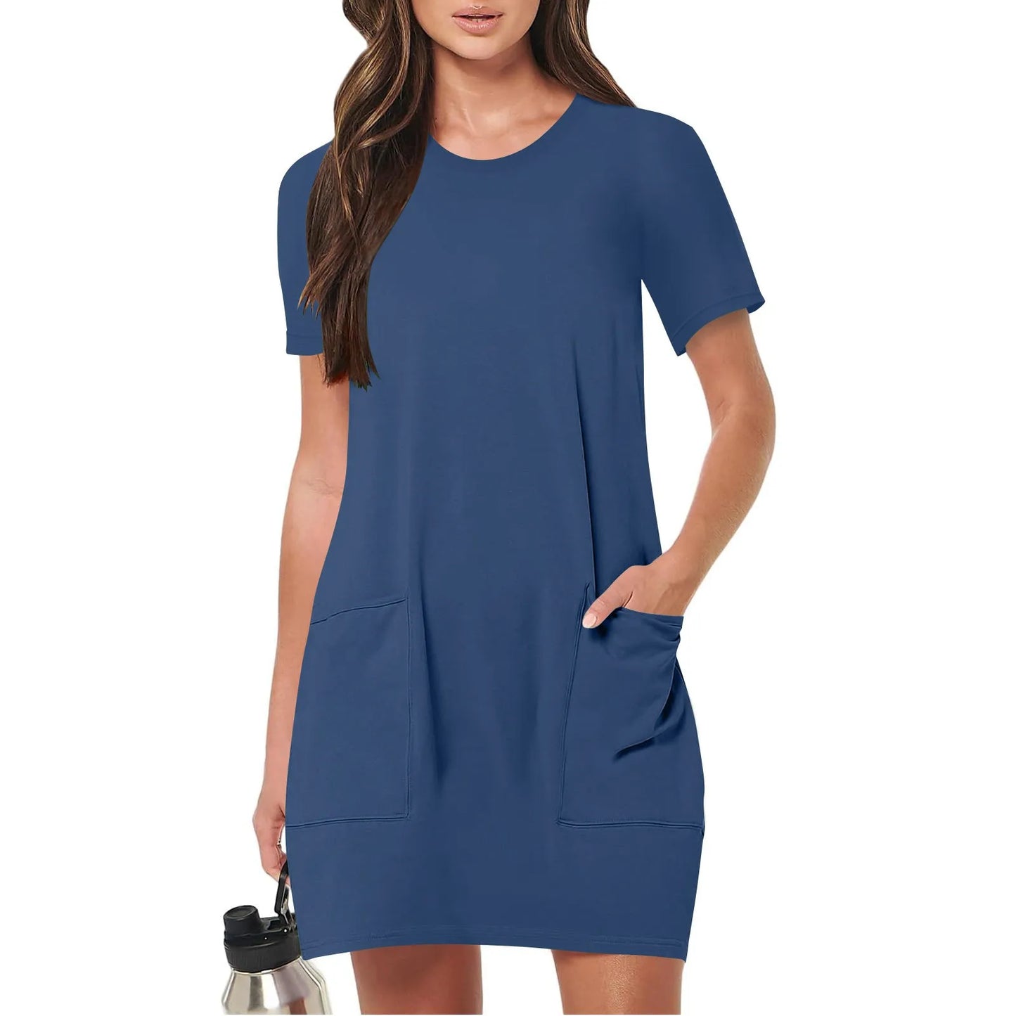 Women's Elegant Dresses Fashionable Solid Color Dress Casual Holiday Sports Short Dresses Long One-Piece Dress Gown vestidos