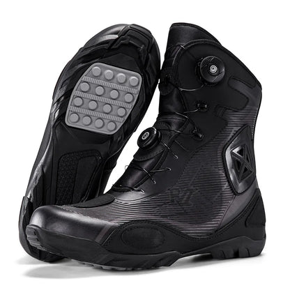Motorcycle boots cycling shoes men women riders waterproof pull-up short boots racing shoes motocross boots botas para moto