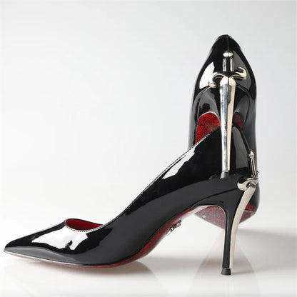 Alionly 2026 New 8CM Thin High Heels Pumps Women Pointed Toe Slip On Shoes Elegant Prom Wedding Stripper Ladies Sandals