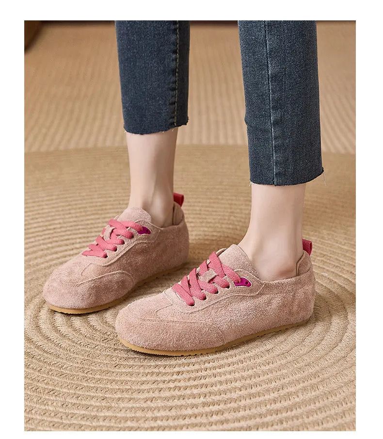 Women's 2026 New Suede Boodles Shoes, Women's Flat Training Shoes, Women's Sport Shoes Luxury Designer Shoes for Women
