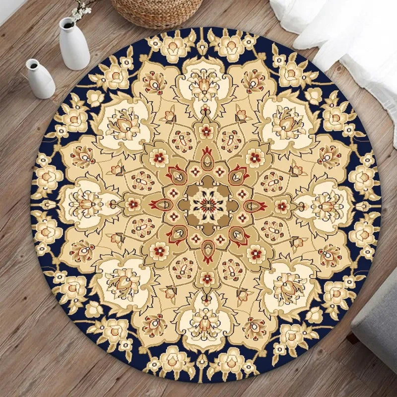 Moroccan Style Living Room Decoration Round Carpet Bohemian Carpet Large Area Rugs for Bedroom Home Rocking Chair Floor Mat