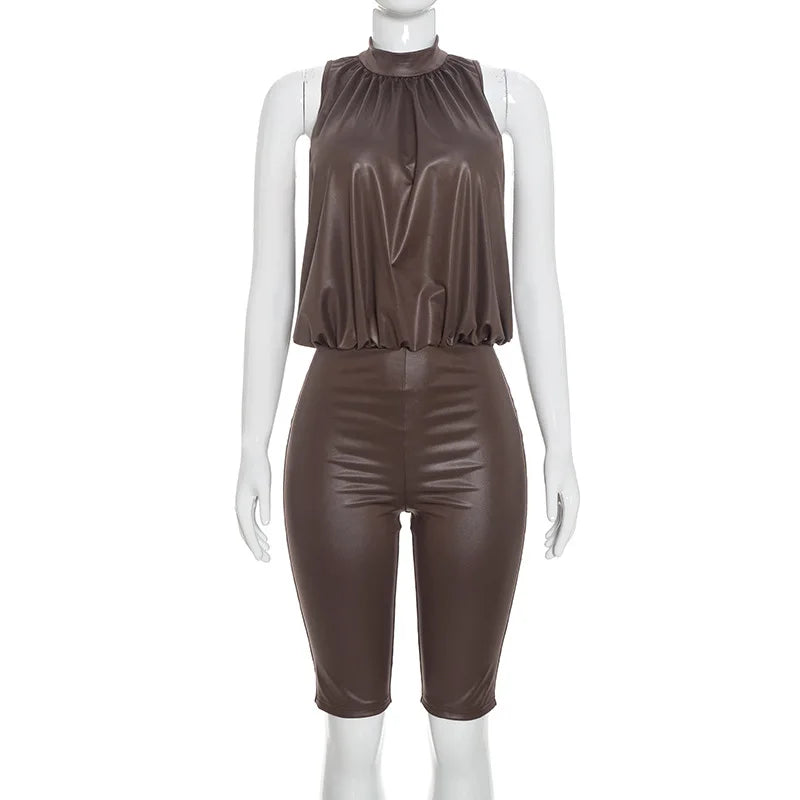 Sexy Halter Jumpsuits 2026 Summer Fashion Clothes Women One Piece Elegant Luxury Bodycon Club Party Playsuit Jumpsuits