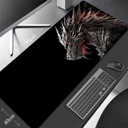 Large Table Carpet Dragon Mouse pad Gamer Mousepad Gaming Mouse Mat Black Desk Mat Soft Computer Desk Pad Waterproof