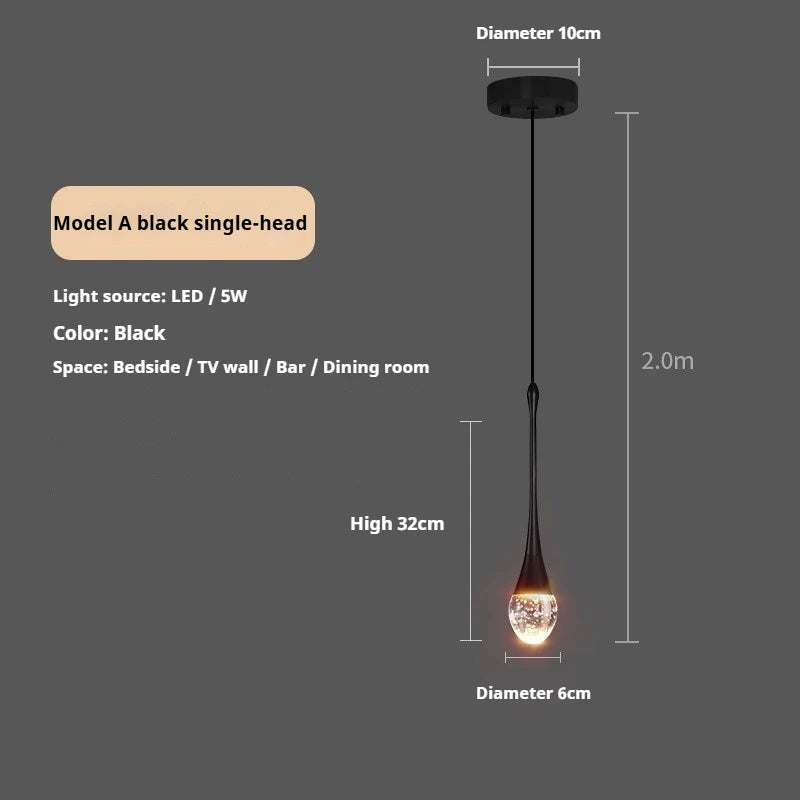 Crystal Luxury Chandelier Villa Staircase Living Room Hanging Lamp Bedroom Bedside LED Light Hotel Lobby Crystal Pendant Lights