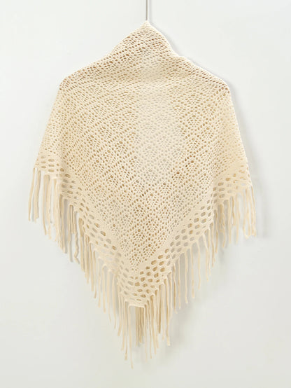 Knit Hollow Out Fake Collar Warm Tassel Shawl Scarf Fashion Pullover Lightweight Solid Knitted Large Scarfs Women Muffler Wrap