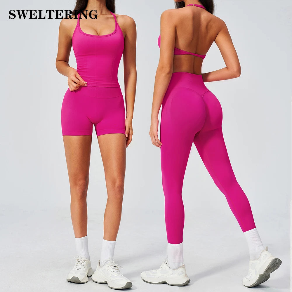 Fitness Suit 2PCS Women's Tracksuit Yoga Set Sports Outfits Gym Clothes Running Push Up Sportswear Female Workout Yoga Clothes