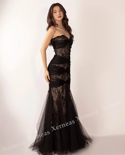 Customized Charming Sweetheart Evening Dress Sleeveless Party Gown Mermaid Long Dresses High Quality Modern Style