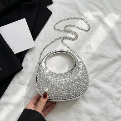 New Fashion Rhinestone Purses And Handbags Mini Golden Evening Bag Luxury Shoulder Bags Funny Party Wedding Acrylic Clutch Purse