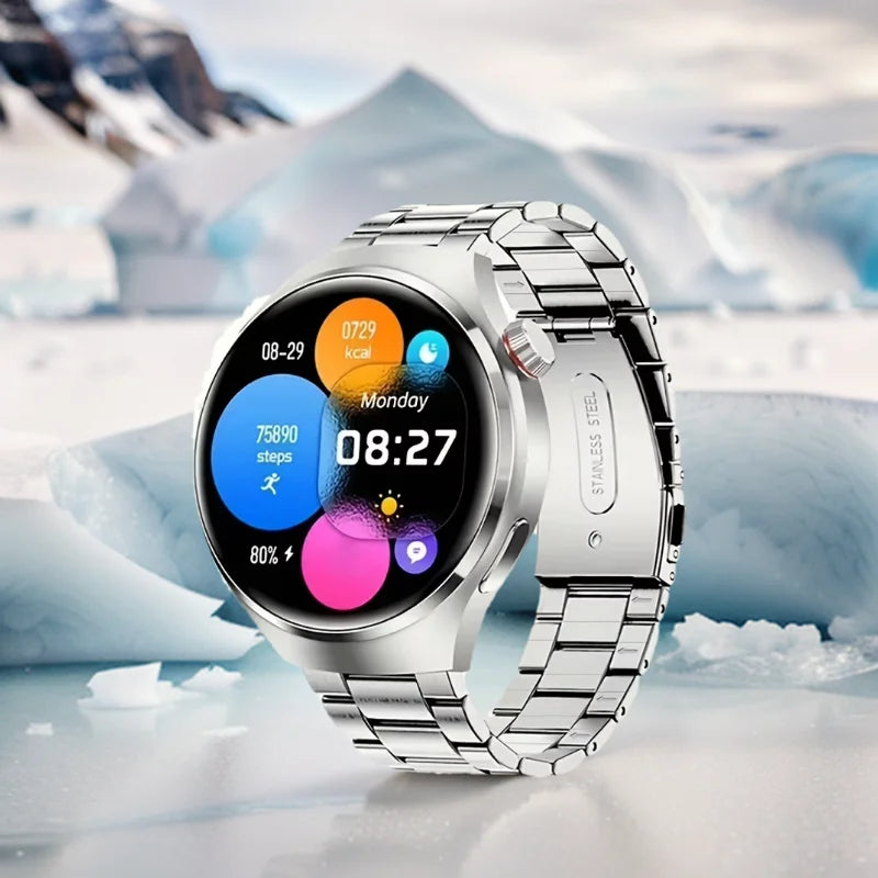 LAXASFIT 1.52" HD Smart Watch Game Dial Dynamic Dial Bluetooth Call Voice Assistant Fitness Tracker Wireless Charging