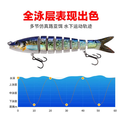 Fishing gear store multi-section fish Luya bait 13.5CM/19g hard bait, bionic bait fishing gear directly from the manufacturer
