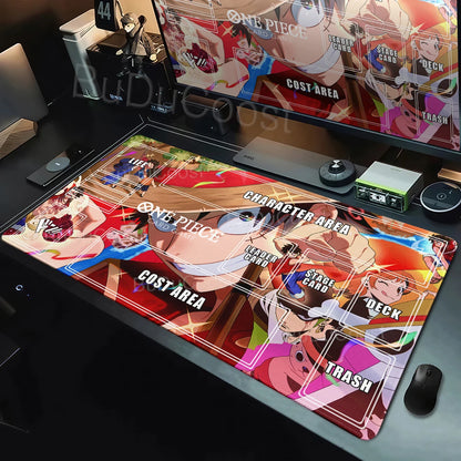 One Piece Zoro Luffy Card Battle Mat Opcg Single Player Board Game Card Battle Cards Pad 60X35cm Playmat PC Extended Mousepad