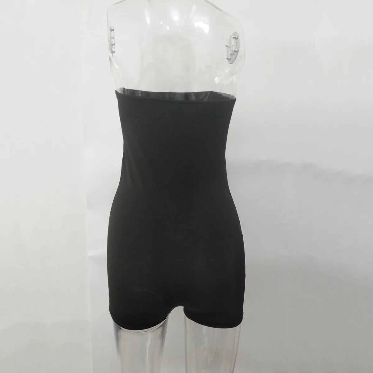 Bangniweigou White Strapless Tube Playsuit Spring Autumn High Stretchy Off Shoulder Tight Short Jumpsuit Casual Catsuit Shorts