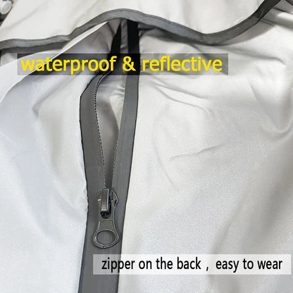 Reflective Pet Dog Jumpsuit Waterproof Raincoat Sunscreen Dog Outdoor Clothes Jacket for Small Medium Large Dog Pet Supplies