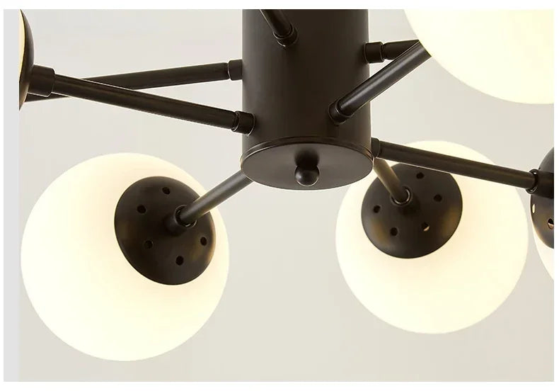 Modern Lustrous Glass Chandelier Ceiling Light Elegant Indoor Lighting for Living Room Dining Room - Luxury Room Decoration