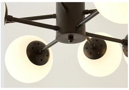 Modern Lustrous Glass Chandelier Ceiling Light Elegant Indoor Lighting for Living Room Dining Room - Luxury Room Decoration