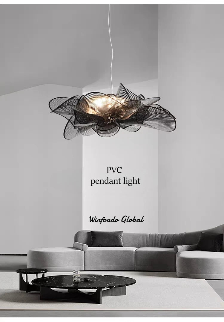 Nordic Classic Ceiling lamps Black/White PVC Modern Designer Lamp Bedroom Home Decor Lighting Dining Room LED Pendant Lights