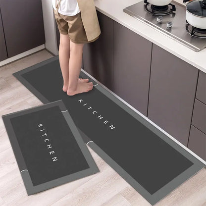 Super Absorbent Kitchen Floor Mat Crystal Velvet Pad Bath Pad Anti-Slip Carpet Kitchen Mats Wipeable Wash Long Strip Carpet