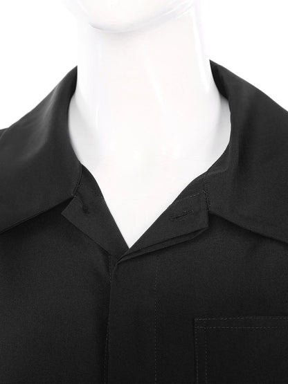 Womens Fashion Work Coverall Rompers Casual Solid Color Turn-Down Collar Long Sleeve Button Jumpsuit Travel Holiday Cargo Pants
