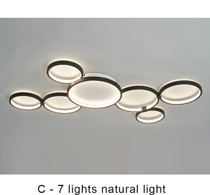 Modern LED Ceiling Chandeliers With Remote Control Decor Home Ring Lamp Living Room Bedroom Dining Room Ceiling Light Fixtures