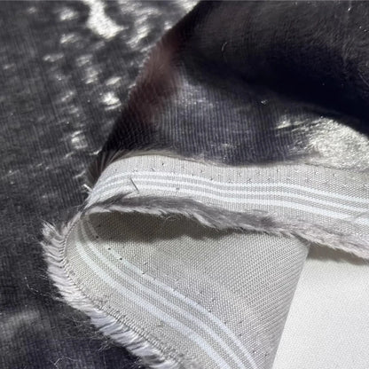 Imitation Mink Fur Fabric Silver Gray Long Hair Fashion Clothing Overcoat for Diy Sewing Cloth Material By Meters