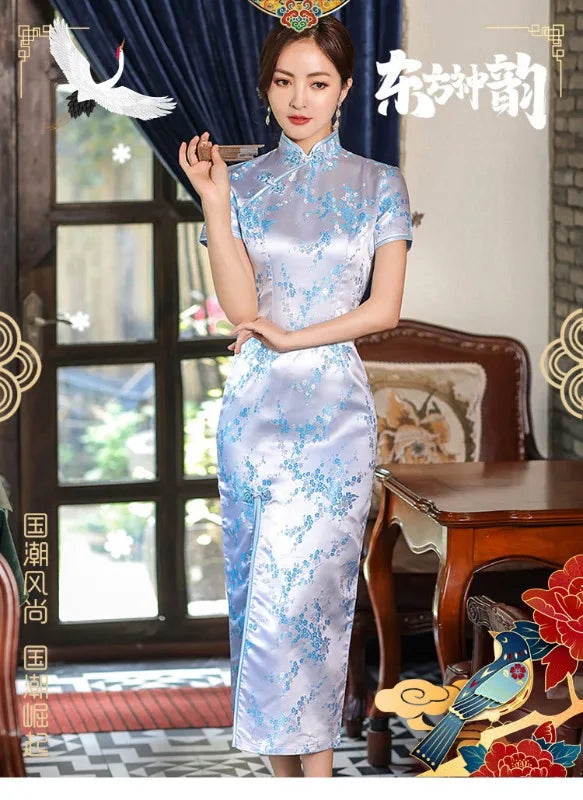 Fashion Clothes Party Vintage Casual Summer Elegant Traditional Chinese Clothing Cheongsams Chinese Dress Qipao Ethnic Style