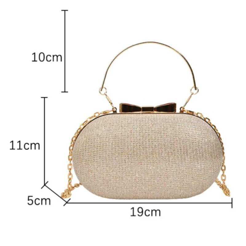 Luxury Sequined Hand-held Dinner Bag, Elegant Style Bag, High-end Chain Single-shoulder Crossbody Bag, Handbag for Wedding Party
