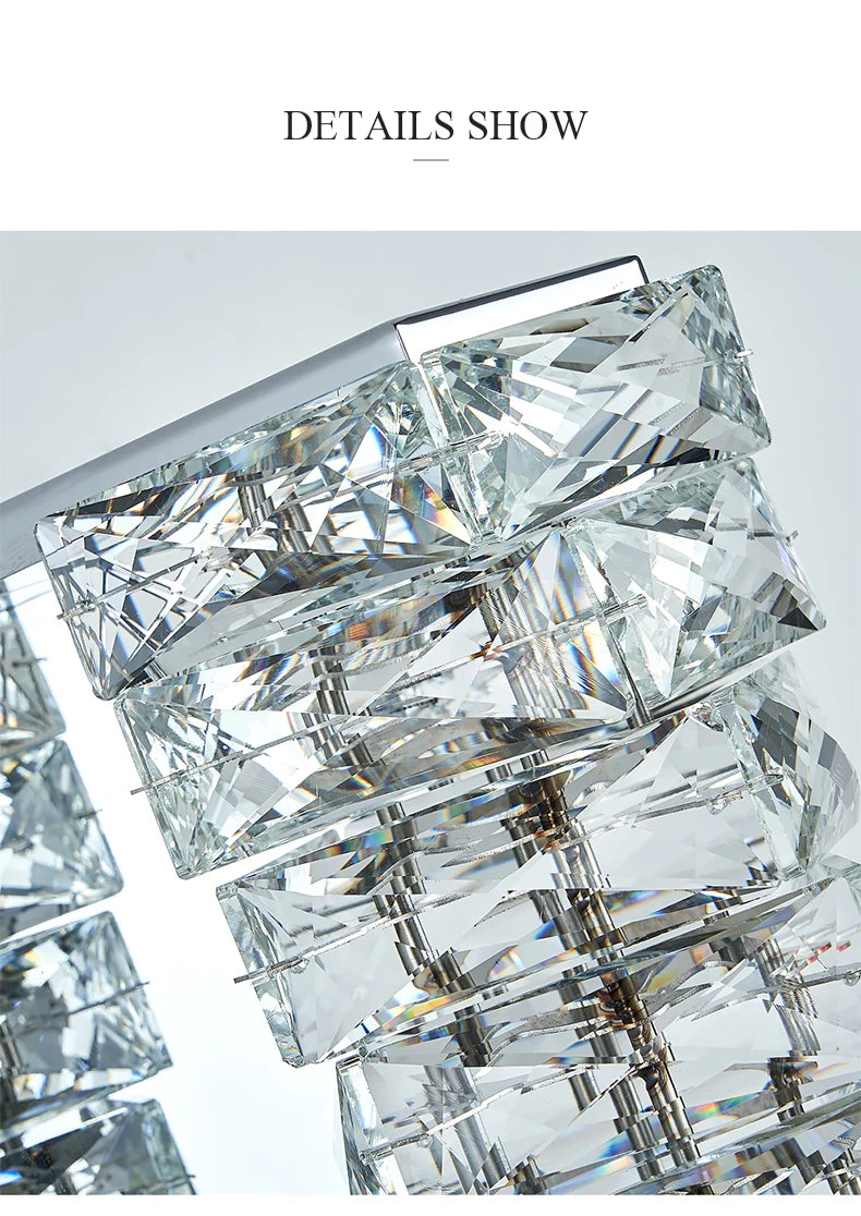 Luxury Crystal Wall Lamp Modern LED Sconce Chrome Gold Mirror Wall Light For Living Room Bedroom Aisle Indoor Decor Vanity Light
