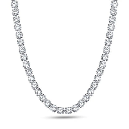 Kanolan GRA Certified Moissanite Tennis Necklace D VVS1 2/3/4/5/6.5mm 925 Sterling Silver Wedding Tennis Necklaces for Women Man