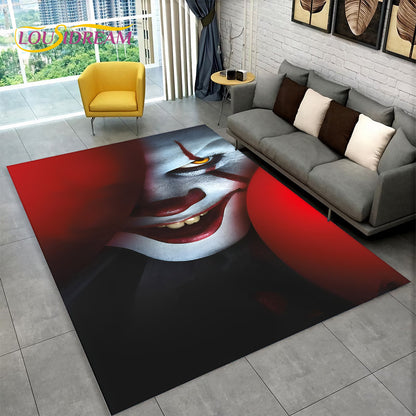 Horror Movie Character Chucky Saw Cartoon Area Rug,Carpet Rug for Living Room Bedroom Sofa Doormat Decoration Non-slip Floor Mat