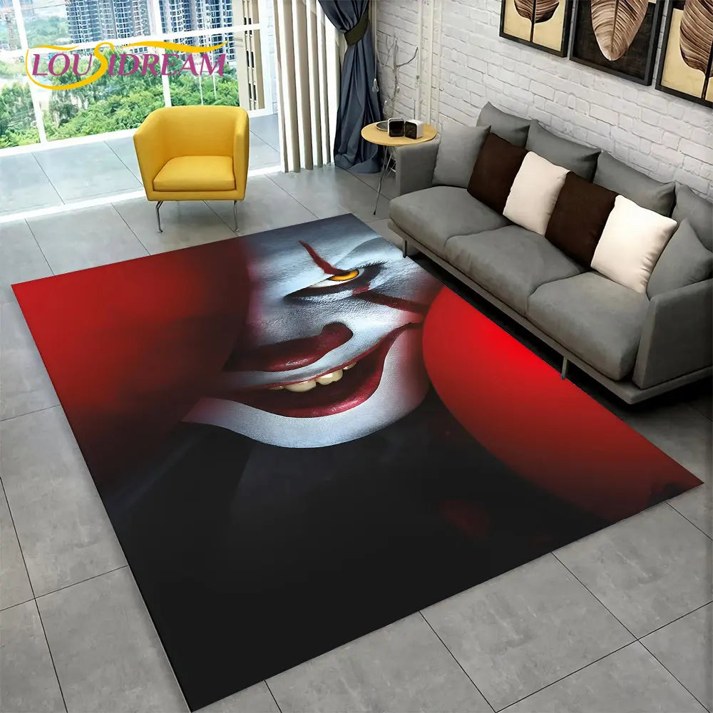 Horror Movie Character Chucky Saw Cartoon Area Rug,Carpet Rug for Living Room Bedroom Sofa Doormat Decoration Non-slip Floor Mat