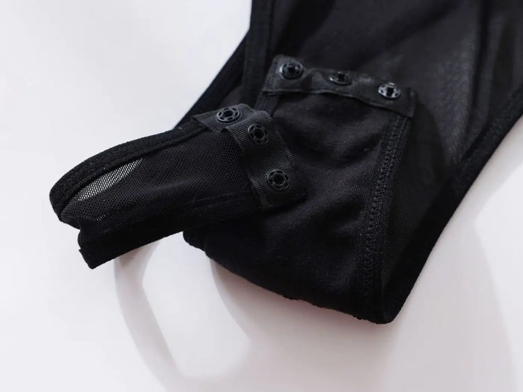 Sexy Jumpsuit With Lace Transparent Mesh Gloves Women Rompers Clothing Body Suits Lace Transparent Sweet Fashion Sexy Korean 5OW