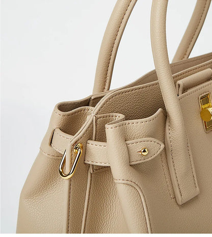 Fashion Beige High Quality PU Leather Bags Women Shoulder Bag Ladies Luxury Tote Strap Female Crossbody Handbag