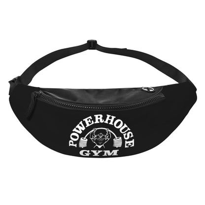 Powerhouse Gym Fanny Bag Custom Bodybuilders Fitness Crossbody Waist Pack Men Women Cycling Camping Phone Money Pouch