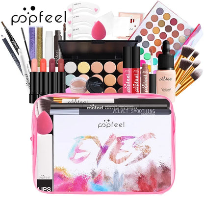 Professional Makeup Set Full Makeup Kit Eye Shadow Blush Foundation Face Powder Makeup Case Korean Cosmetic Christmas Gifts