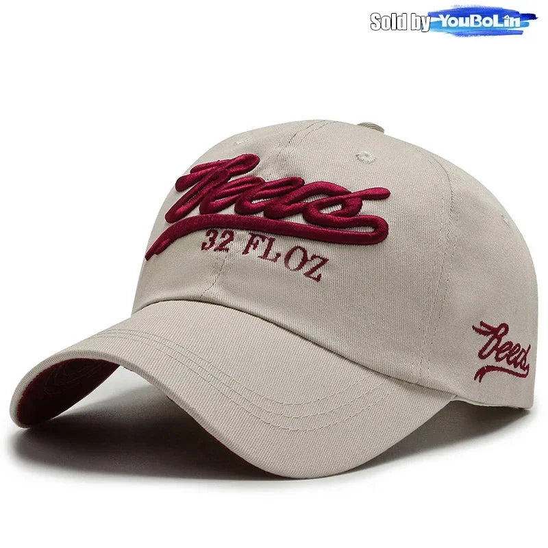 Letters 3D Embroidery Cotton Adjustable Baseball Cap Sun Hat Trucker Caps Dad Hats