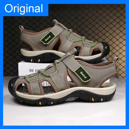Mens Sandals Breathable Summer Outdoor Anti Slip Wear-resistant Soles Casual Shoes Youth Walking Lightweight Beach Wading Shoes