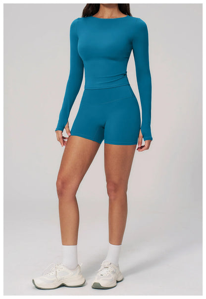 Yoga Set 2PCS Women Tracksuit Sportswear Workout Clothes Athletic Wear Gym Clothing Legging Fitness Top Long Sleeve Sports Suits