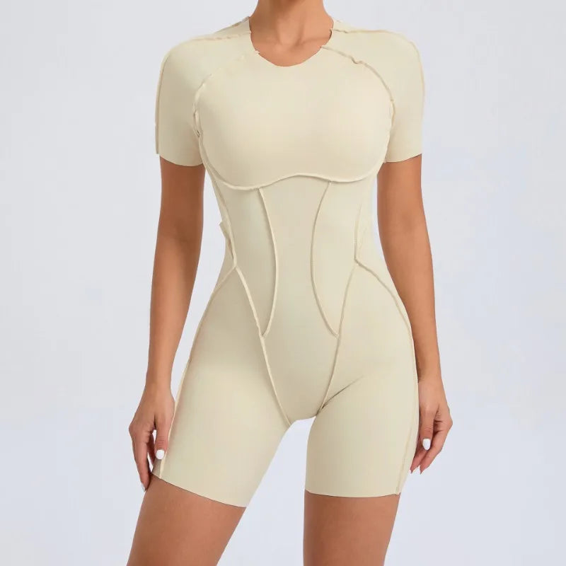 Yoga Sports Fitness Jumpsuits Sets Pants Women's Hip-lifting One-piece Open Back Long-sleeved Outdoors Workout Gym Yoga Bodysuit