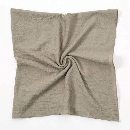 90*90cm Thin Soft Square Scarves for Women Simplicity Solid Color Cotton Linen Headscarf Muslim Female's Hijabs Bag Accessories