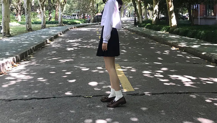 JK Uniform Full Set Basic Spring Shore Gold Two Long-sleeved Japanese Soft Girl Student College Style Sailor Suit