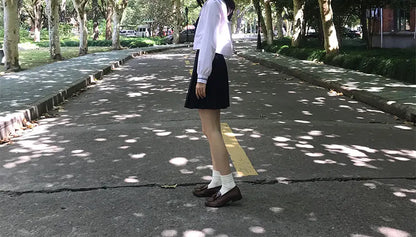 JK Uniform Full Set Basic Spring Shore Gold Two Long-sleeved Japanese Soft Girl Student College Style Sailor Suit
