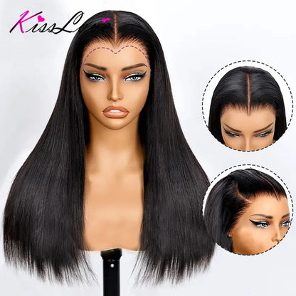Straight Pull Go 13x6 Lace Wig with Elastic Drawstring 13x6 HD Lace Frontal Wig 5x5 Glueless Wigs Human Hair 13x4 Lace Front Wig