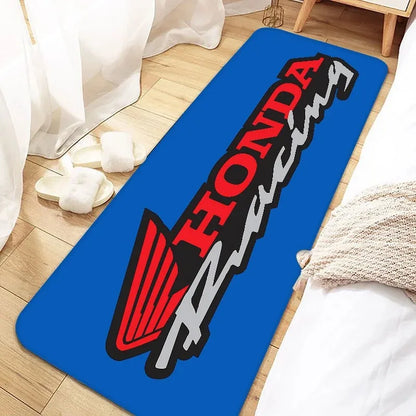 Racing Motorcycle Floor Mat, Non-Slip Dart Mat for Garage, Honda Style Motorcycle Show Carpet, Washable Anti-Slip Rug for Motocr