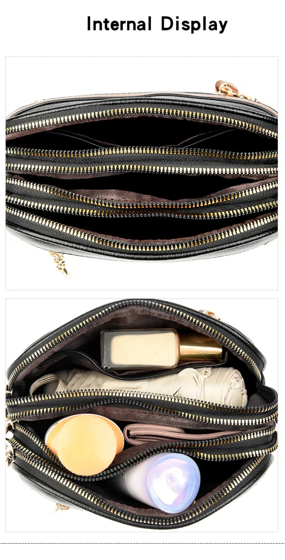 Genuine  3 Layers Luxury Designer Purses and Handbags Women Bag High Quality Leather Shoulder Sac  Bags for Women 2024Sac A Main