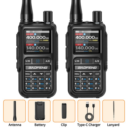 2PCS BAOFENG UV-5R Mini Walkie Talkie Full Band Bluetooth APP Programming Wireless Copy Frequency NOAA 999CH AM FM Two Way Radio