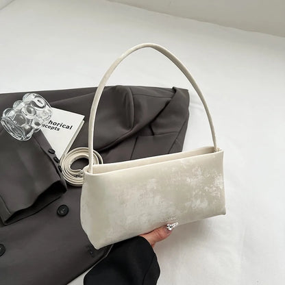 AMYMANG Women Small PU Leather Design Square Underarm Shoulder Bag 2026 New Trendy Crossbody Bag Female Handbags and Purses