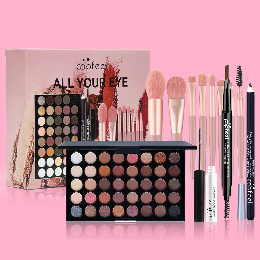 POPFEEL Complete Holiday Makeup Gift Set – Perfect Surprise for Friends and Family, Easy to Use for a Stunning Transformation.